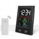 Dual USB Charging Clock Thermometer And Hygrometer For Indoor Outdoor Temperature Humidity