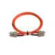 FC To FC Simplex Fiber Optic Patch Cord Multimode OM3 OFNR Jacket Low Insertion Loss