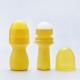 Yellow Plastic Roller Ball Bottles Cosmetic 30ml Roll On Perfume