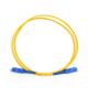 SC To SC simplex fiber optic patch cord Singlemode 9/125um  yellow LSZH 3.0mm