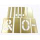 Character Height 6In Adjustable Brass Number Stencils 0.007In Thickness