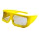 Big Size 3D Glasses Yellow Frame for IMAX cinema Watching 3D 4D 5D Movie