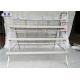 Galvanized Layer Chicken Cage , 3 Tiers Egg Laying Cages 24 Nests