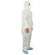 CE Standard Type 5/6 SMS Hooded Disposable Coverall Breathable Disposable Workwear
