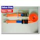 Durable Orange Marine Winch Strap , 12000 Lb Winch Hook Strap Acid Resistance