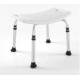 Removable Back Adjustable Bath Seat Aluminium Alloy Bule White Height 50cm