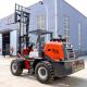 Powerful Seated 3.5 Ton Rough Terrain Forklift Up To 48 Inches Fork Length