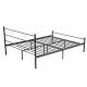 Black Rugged Steel 130kg King Size Double Bed Frame With Headboard And Footboard