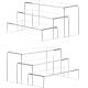 Clear Acrylic Jewelry Risers Display 3 Sizes Shelf Showcase Fixtures For Cake Candy 3Pack