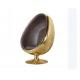 Golden Genuine Leather Vintage Aviator Egg Pod Chair
