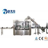 Fully Auto Glass Bottle Filling Machine , Soda Water Small Bottling Machine