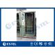 19 Inch Double Wall Green Outdoor Telecom Cabinet For Wireless Communication Base Station