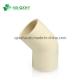Glue Connection Pn16 CPVC Elbow 45deg for Hot Water Supply Type DIN Standard
