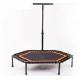 Silent Trampoline with Adjustable Handle Bar, Fitness Trampoline Bungee Rebounder Jumping Cardio Trainer