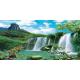 PLASTIC LENTICULAR 3d 5d lenticular wall decoration waterfall scenery picture with moving motion flip effect