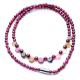 Pure natural garnet round bead + natural tourmaline necklace The rain princess necklace