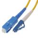 SC to LC Fiber Optic Patch Cord Singlemode 9/125μm in 3.00mm Yellow PVC Jacket