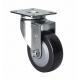Zinc Plated 3 60kg Plate Swivel PU Caster 3613-64 for Industrial Applications