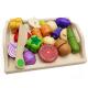 Water Paint 1.94in Wooden Fruit Cutting Set Kitchen Role Play