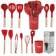 12PCS Non-stick Silicone Kitchen Utensils Set with Plastic Holder High End Cooking Gadgets