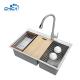 30x22x10cm Cheap Stainless Steel Kitchen Sinks Hot Sale Double Bowl Handmade House Kitchen Sinks With Cutting Board