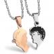 New Fashion Tagor Jewelry 316L Stainless Steel couple Pendant Necklace TYGN152
