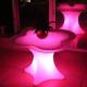 Single Pedestal Illuminated Bar Furniture / Rechargeable LED Bar Table