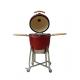 Red Color Ceramic Kamado Grill  22 Inch Outdoor Charcoal Heat Resistant Mullite