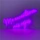 Purple Flexible LED Neon Sign Wall Mounted Illuminated 51200 Hours
