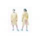 Universal Size Yellow Disposable Isolation Gown Non Sterile Anti Bacterial