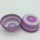 Purple Round Shape Muffin Paper Cups , Striped Cupcake Liners FDA SGS Standard