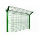 Powder Coated Welded Wire Mesh Fence With Round Fence Post Anti Climb Security