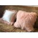 Custom Made 100% Long hair Mongolian lamb fur pillow 45x45cm dyed colors free