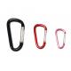 D Shape Customized Small Carabiner Clips With Silk-Screen Printing Logo
