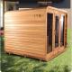 Canadian Red Cedar Steam Wooden Cube Sauna Room Outdoor Traditional