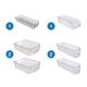 6 Piece Refrigerator and Freezer Stackable Storage Organizer Bins with Handles