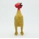 Yellow Interactive Noise Making Rubber Chicken Dog Toy ODM Service