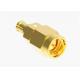 SMA Male to MCX Male RF Coaxial Adapter Brass Body Center Pin PTFE Dielectric 6GHz