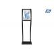 Black Painted Profile Poster Display Stands Curving Double Poles Poster Holder