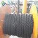 48mm/64mm 8 Strand Polyester Marine Ship Mooring Rope With 1.8 Spliced Loop