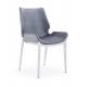 62x55x90cm PU Stainless Steel Leg Dining Chairs