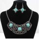 Ethnic Tibetan silver turquoise retro style sets chain / necklace