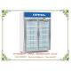 OP-900 Double Glass Doors Upright Display Refrigerator for Pharmacy Storage