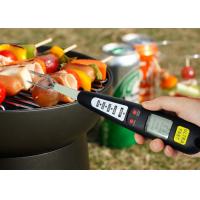 Black BBQ Meat Thermometer / Digital Meat Fork Thermometer Eco - Friendly