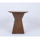 Luxury Modern Custom Solid Wood Round Table With Cinched Center Squared Base
