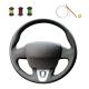 For Renault Fluence  ZE 2009-2016 Custom Fashion DIY Black Leather Steering Wheel Cover