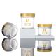 Empty Clear Skin Care Cosmetic Plastic Cream Jars With Gold  Lid