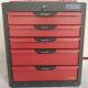 Movable 5 Drawer Tool Trolley , Steel Mobile Tool Box Trolley