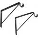 Adjustable Rod Brackets Holder Shelf Rod Hangers Hooks for Closet Hanging Solutions