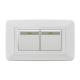 Universal Two Gang Light Switch , Silver Contacting Point Modular Switches For Home